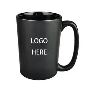 Custom Matte Black Ceramic Coffee Mug