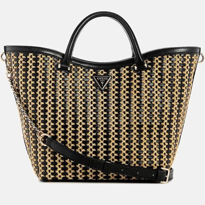 GUESS Atalia Raffia Tote