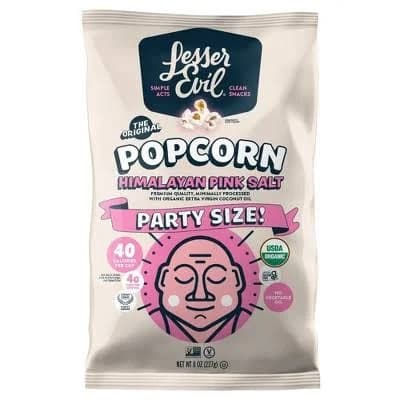 LesserEvil Organic Himalayan Pink Salt Popcorn