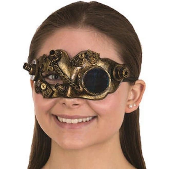 Jacobson Hat Company Steampunk Half Mask Eye Glass Monocle Costume Accessory