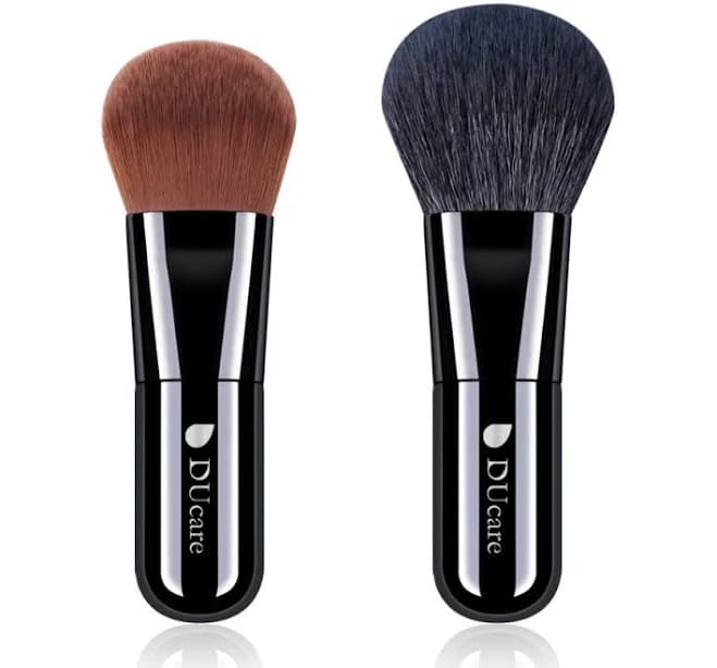 Black Essentials 2-Piece Kabuki Face Brush Set