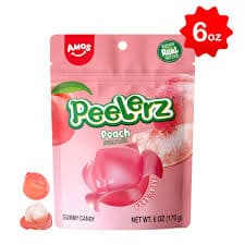Peelerz - Peelable Gummy Peach Flavor – Amos Sweets