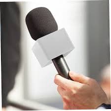 Amazon.com: FAVOMOTO 2pcs Portable Abs Square Interview Microphone Logo Flag Station Design for News Reporting for Professional Use Easy to Carry and Display : Musical Instruments