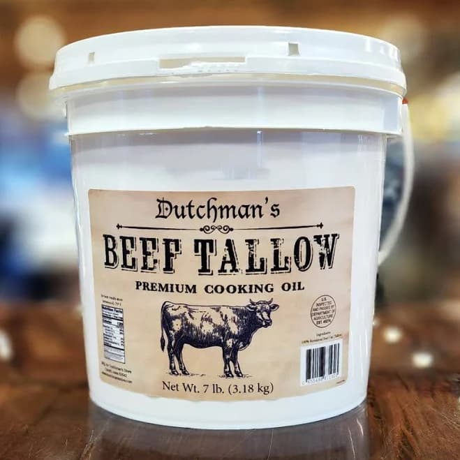 100% Pure Grass Fed Beef Tallow 7Lb. Rendered Bulk