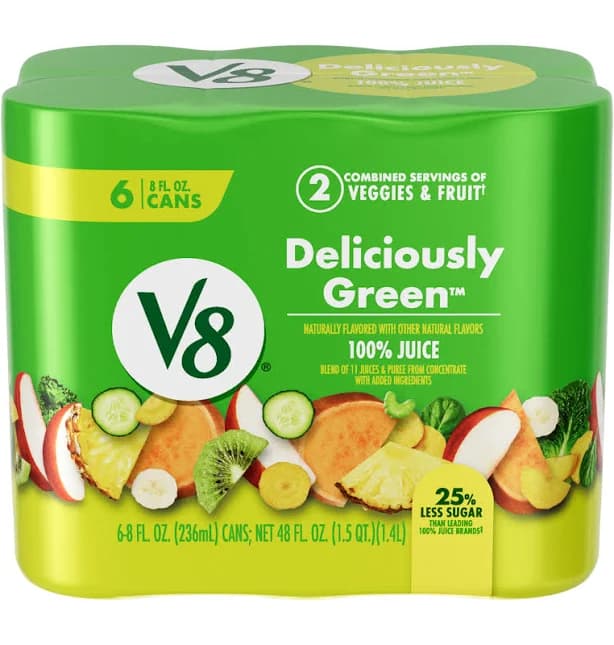 V8 Deliciously Green 100% Fruit and Vegetable Juice