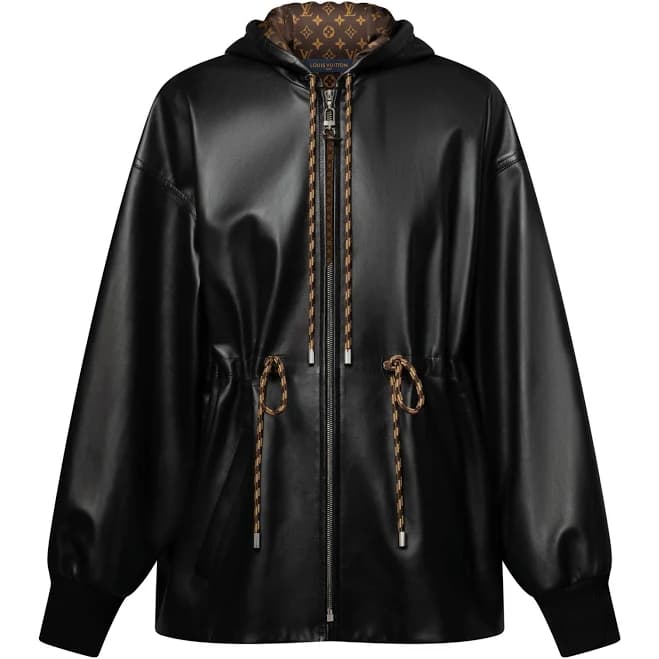 Louis Vuitton Women's Leather Peplum Parka