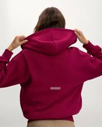 Gravity Zip-Up Hoodie Burgundy – Nude Project
