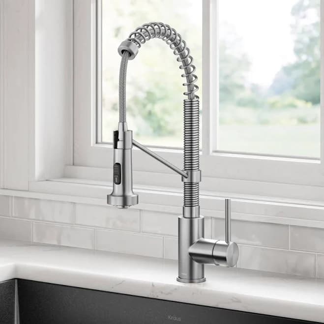 Kraus Bolden 18 Inch Single Handle Pull-Down Dual Function Kitchen Faucet
