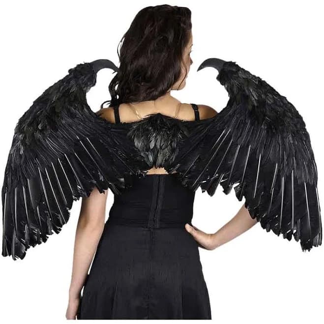 Women's Dark Fairy Clawed Feather Wings