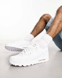 Nike Air Max 90 LTR trainers in triple white | ASOS