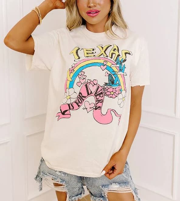 Vintage Texas Is For Lovers Graphic Tee
