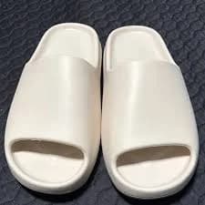 Bone Yeezy slides