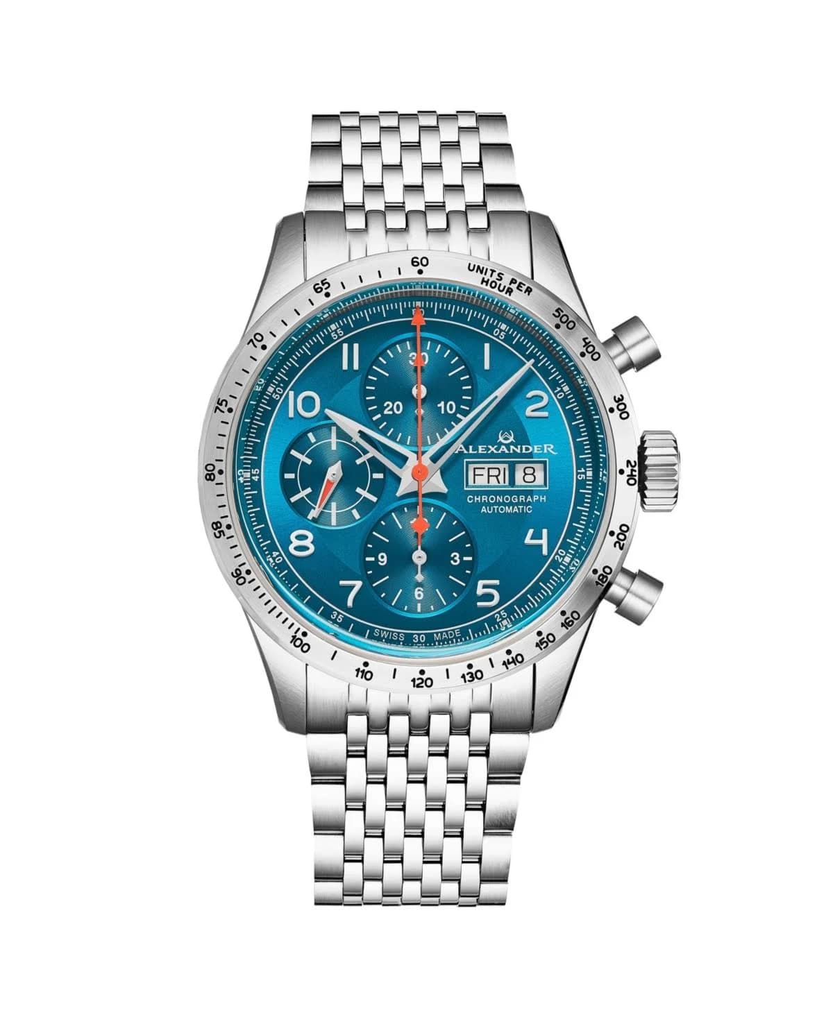 Alexander Men's Megalos Round Stainless Steel Watch