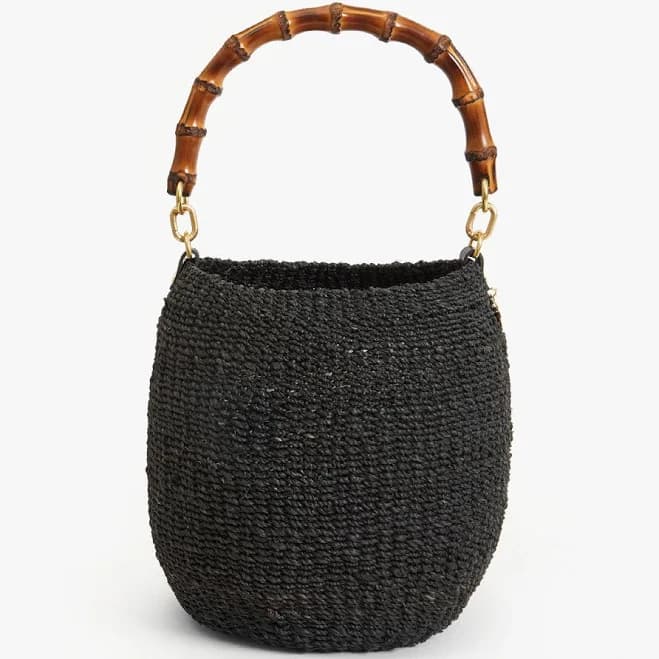 CLARE V. Pot De Miel Bamboo Handle Bag
