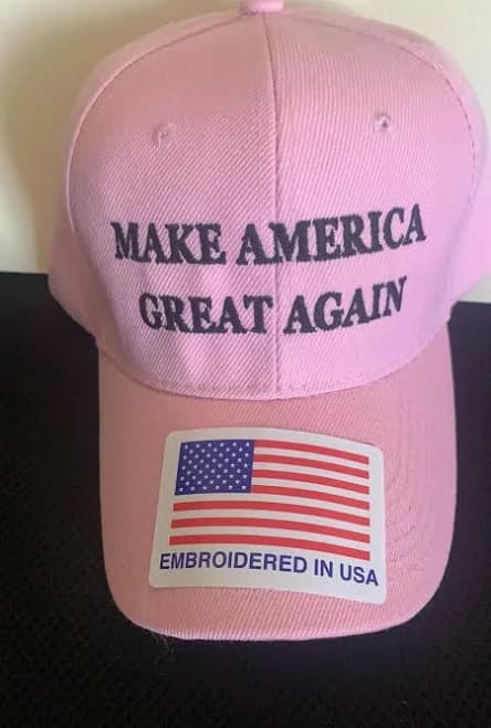 Trump Maga Make America Great Again Adjustable Hat (red, Flag, Pink,