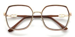 Alexandra - Square Brown Glasses for Women - Lensmart
