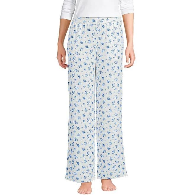 Lands' End Women's Pointelle Pajama Pants