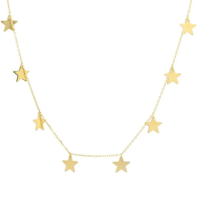 14K Multi Star Necklace