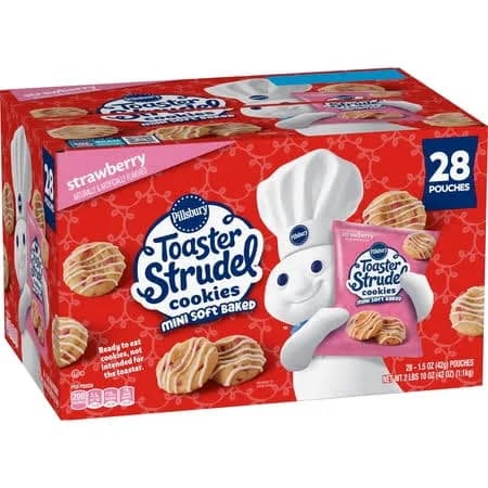 Pillsbury Soft Baked Mini Strawberry Toaster Strudel Cookies