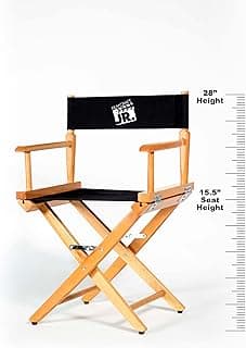 Filmcraft Junior Director's Chair - Kids and Pets - Shortest Professional Director's Chair 15.5" inch seat Height for Set, Stage and Studio