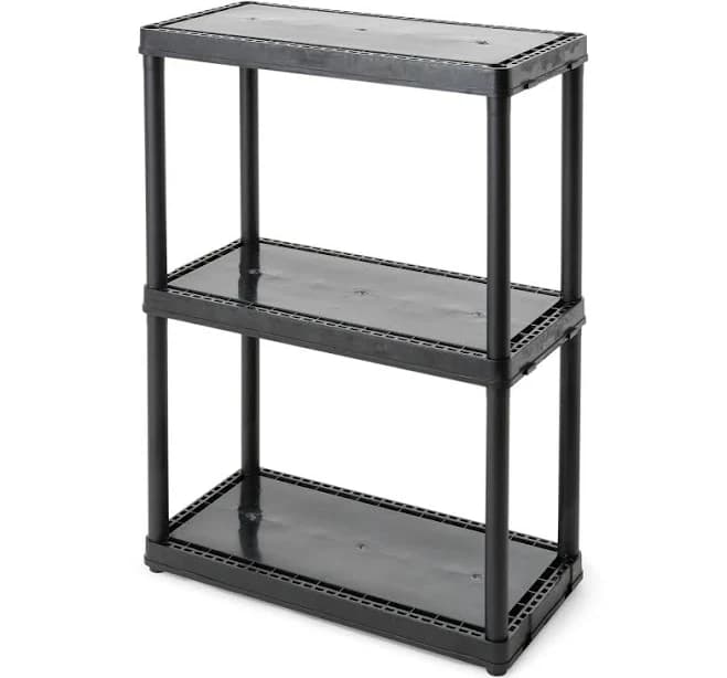 Gracious Living 3 Shelf Fixed Height Light Duty Storage Unit