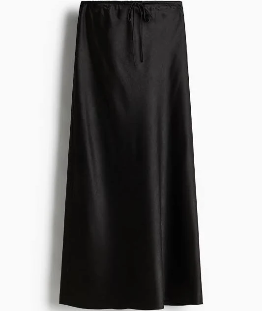 H&M Ladies Satin Drawstring Skirt