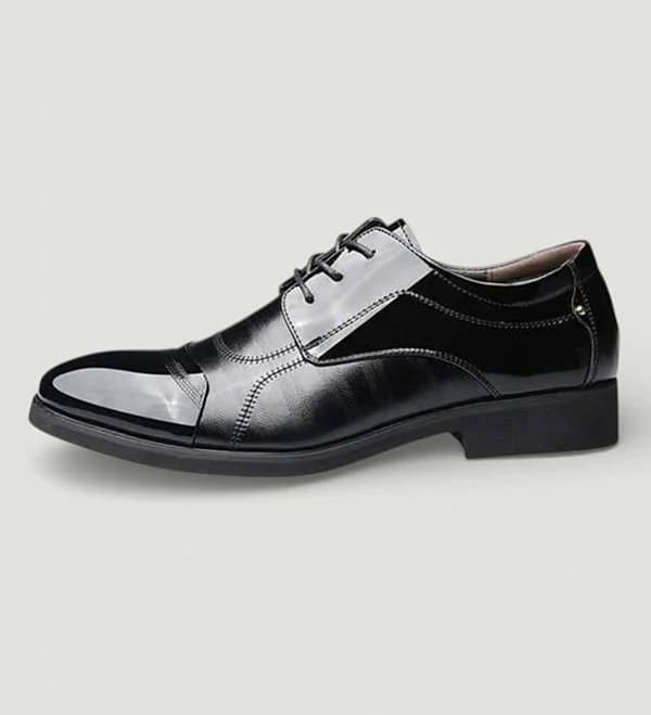 Men's Patent Leather Lace-Up Oxford Dress Shoes