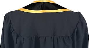 Amazon.com: GraduationMall Plain Graduation Honor Stole Classic End Black With Gold Trim Unisex Adult 72" Long : Clothing, Shoes & Jewelry