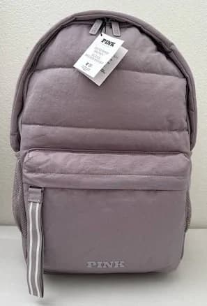 Pink Quilted Puffer Backpack