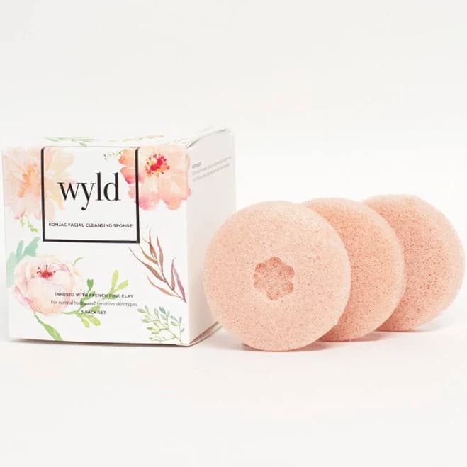 French Pink Clay Konjac Sponge