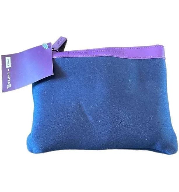Away Other | United Airlines Premium Plus Away Amenity Kit, Navy Bag W/ Purple, Sunday Riley | Color: Blue | Size: Os | Vsharkey32's Closet