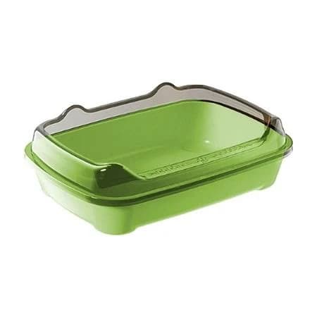 Moocorvic Cat Litter Box, Open Top Without Scoop, Green(14 inch L x 11 inch W x 5.3 inch H), Size: 36