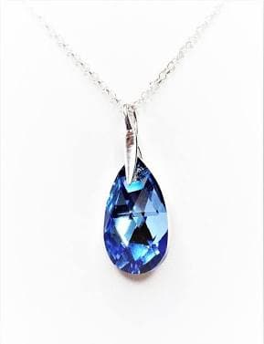 Sterling Silver Austrian Crystal Pendant Necklace