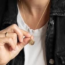 Amazon.com: YES or NO Spinner Pendant Necklace, YES / NO Spinner Necklace, Womens Pendant Necklace, Yellow Gold Micron Plated, 925 Sterling Silver Necklace, Wedding, Christmas, Anniversary, Minimalist, Adjustable