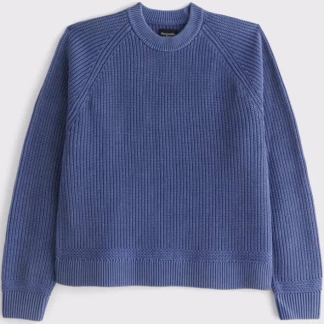 Abercrombie & Fitch Men's Oversized Waffle Crew Sweater
