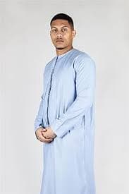 Amazon.com: Hombres Thobe emiratí omaní Jubba ropa islámica musulmán Kaftan Eid Robe String Tassel|Azul, azul (Blue Slim) : Ropa, Zapatos y Joyería