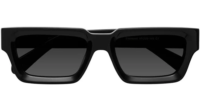 Clear Thick Designer Rectangle Tinted Sunglasses Sunwear Lenses