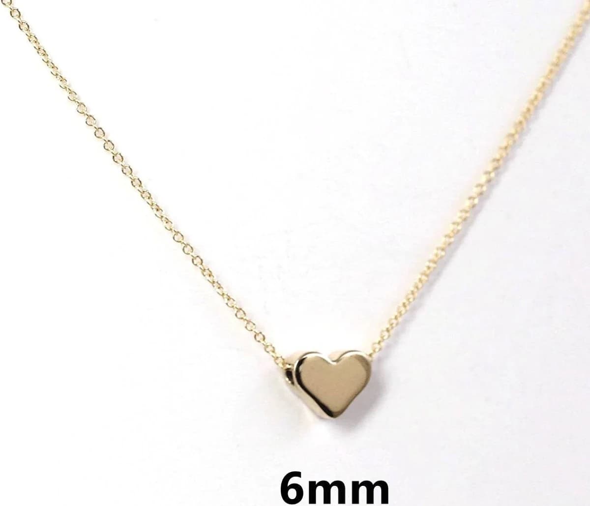 14K Solid Gold Heart Sliding Pendant Necklace