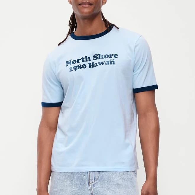 Old Navy Men's Graphic Ringer T-Shirt