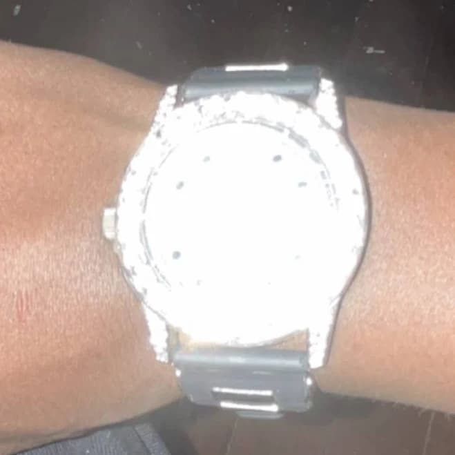 Men's Silver Analog Wristwatch Metal Band Round White Dial