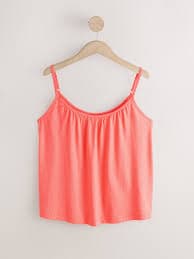 Buy Coral Pink Flowy Strappy TENCEL™ Modal Blend Vest Top from Next Poland