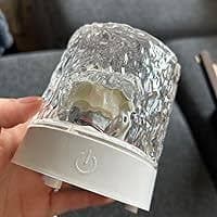Bizggco Water Ripple Lamp, USB Water Night Light, Romantic Atmosphere Ocean Light Projector for Photography, Vlog, Party, Bedroom, Home Living Room Holiday Presents, Touch & Remote Control - Amazon.com