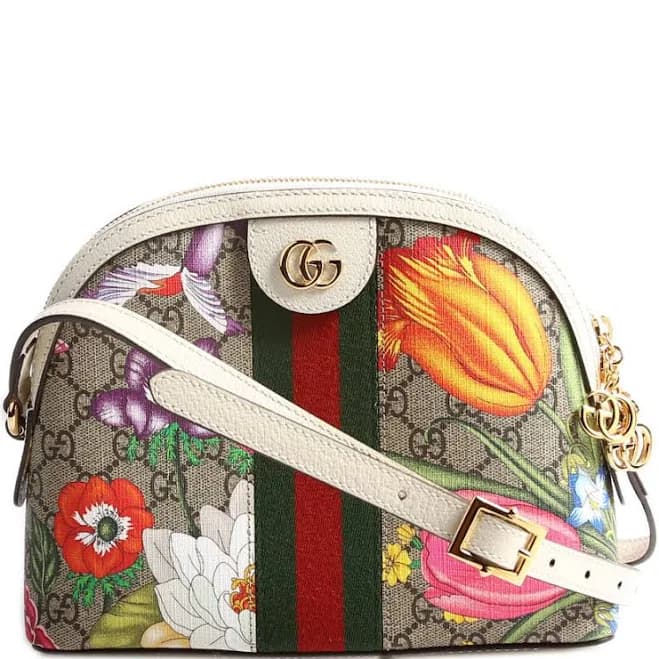 Gucci Women's Ophidia GG Flora Canvas Shoulder Bag