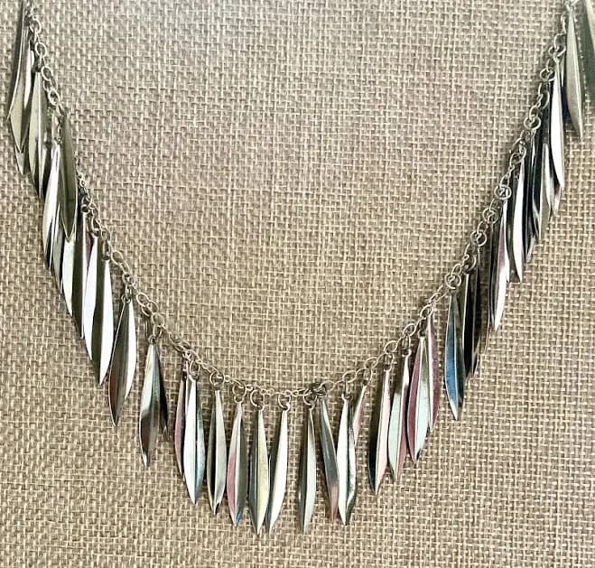 Pointy Silver Charm Necklace