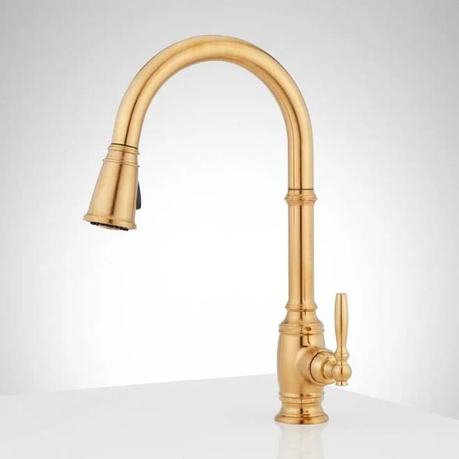 Finnian 1.8 GPM Single Hole Pull Down Kitchen Faucet Signature Hardware