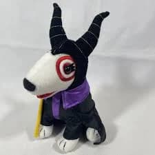 Target Mascot BULLSEYE DOG In MALEFICENT COSTUME Bean Filled STUFFED PLUSH TOY