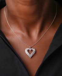 Diamond Open Heart 18" Pendant Necklace (1/4 ct. t.w.) in Sterling Silver, Created for Macy's - Macy's