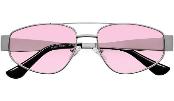 Double Bridge Designer Metal Tinted Sunglasses Sunwear Lenses