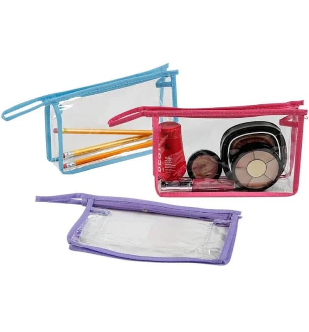 Fun Express Clear Plastic Zipper Pouches
