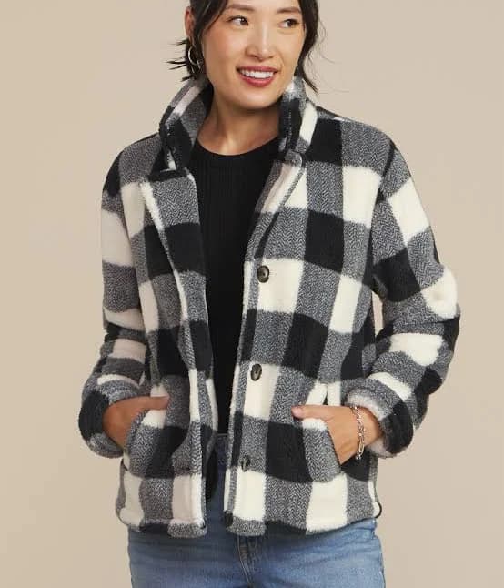 maurices Plus Size Buffalo Plaid Flannel Jacket
